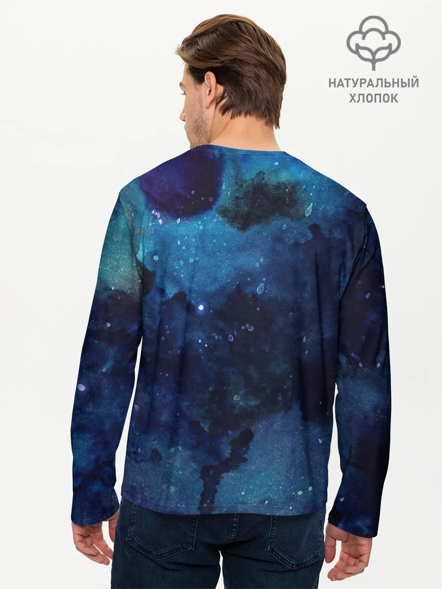 Мужской лонгслив базовый / Темнота глубин