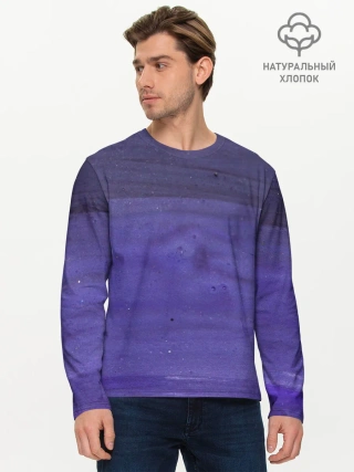 Мужской лонгслив базовый / Фиолетовые краски