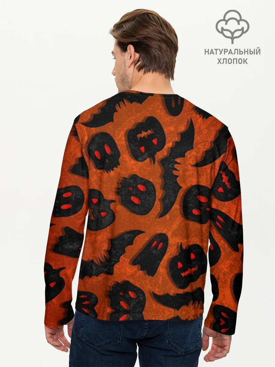 Мужской лонгслив базовый / Halloween print