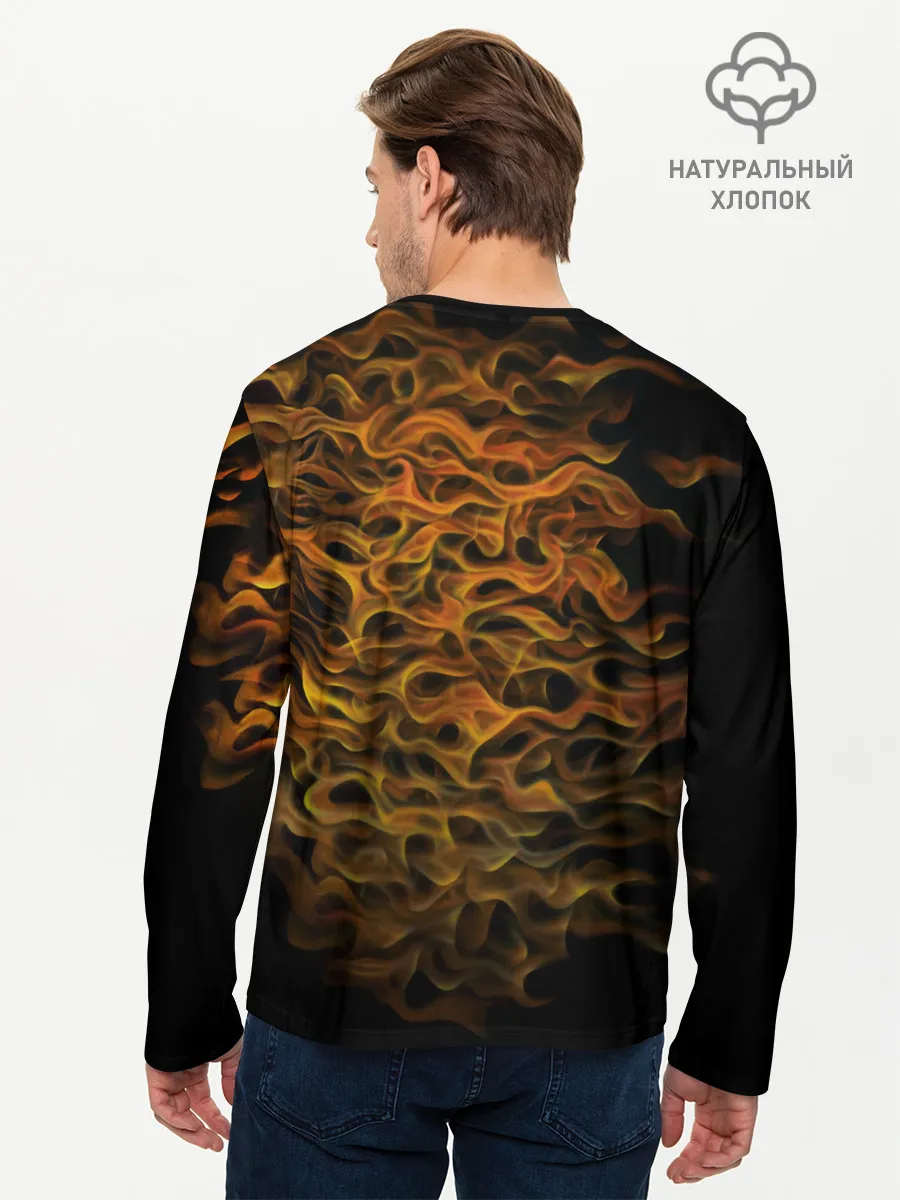 Мужской лонгслив базовый / ПЛАМЕННЫЙ ЛЕВ