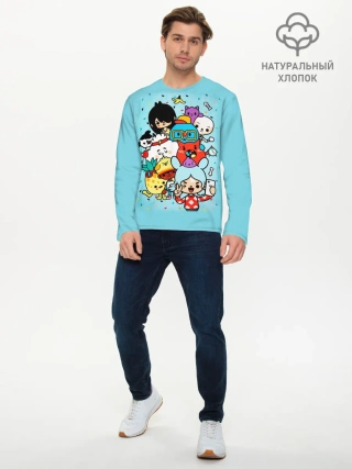 Мужской лонгслив базовый / Toca Boca | Тока бока персонажи из игры