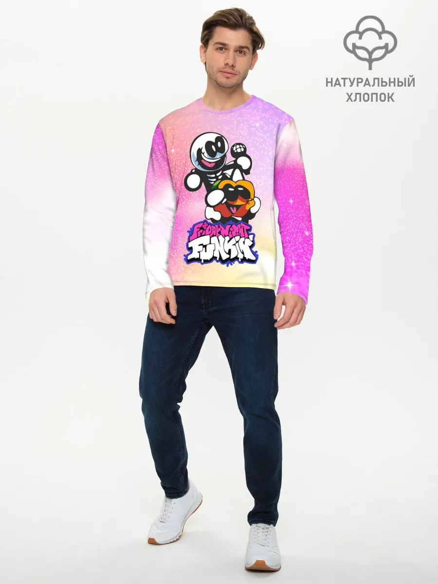 Мужской лонгслив базовый / Skid and Pump | Friday Night Funkin
