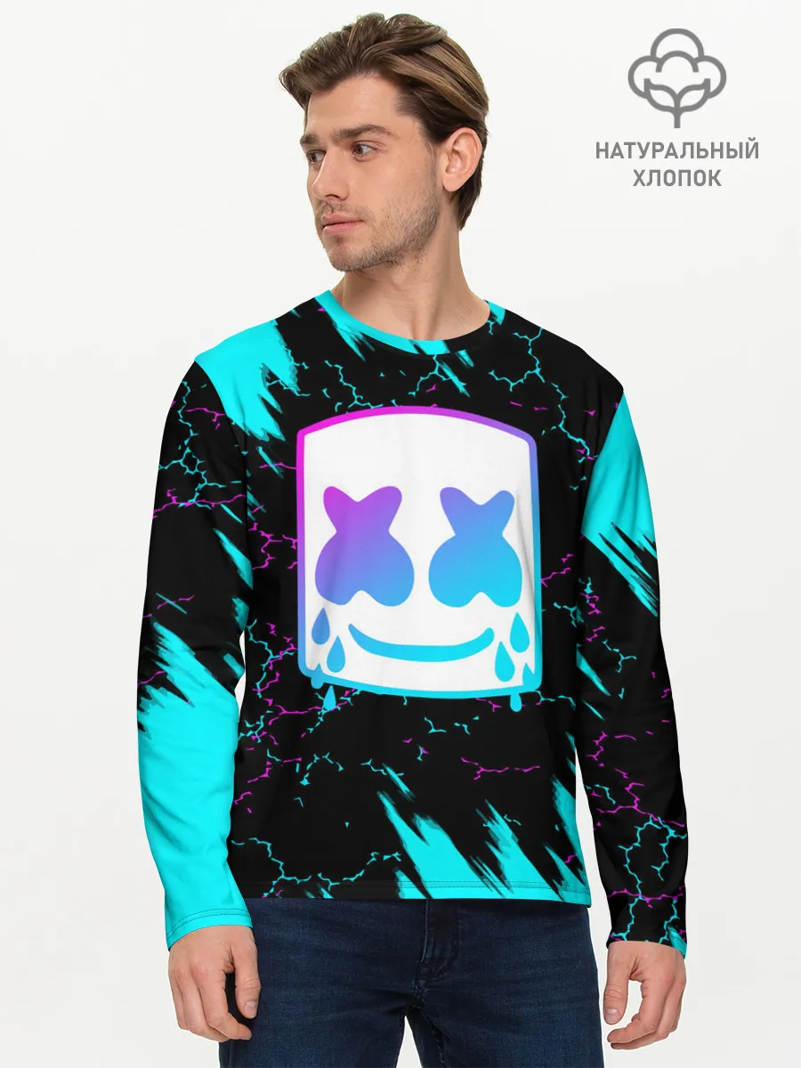 Мужской лонгслив базовый / MARSHMELLO NEON: МАРШМЕЛЛО НЕОН.