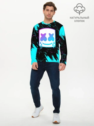 Мужской лонгслив базовый / MARSHMELLO NEON: МАРШМЕЛЛО НЕОН.