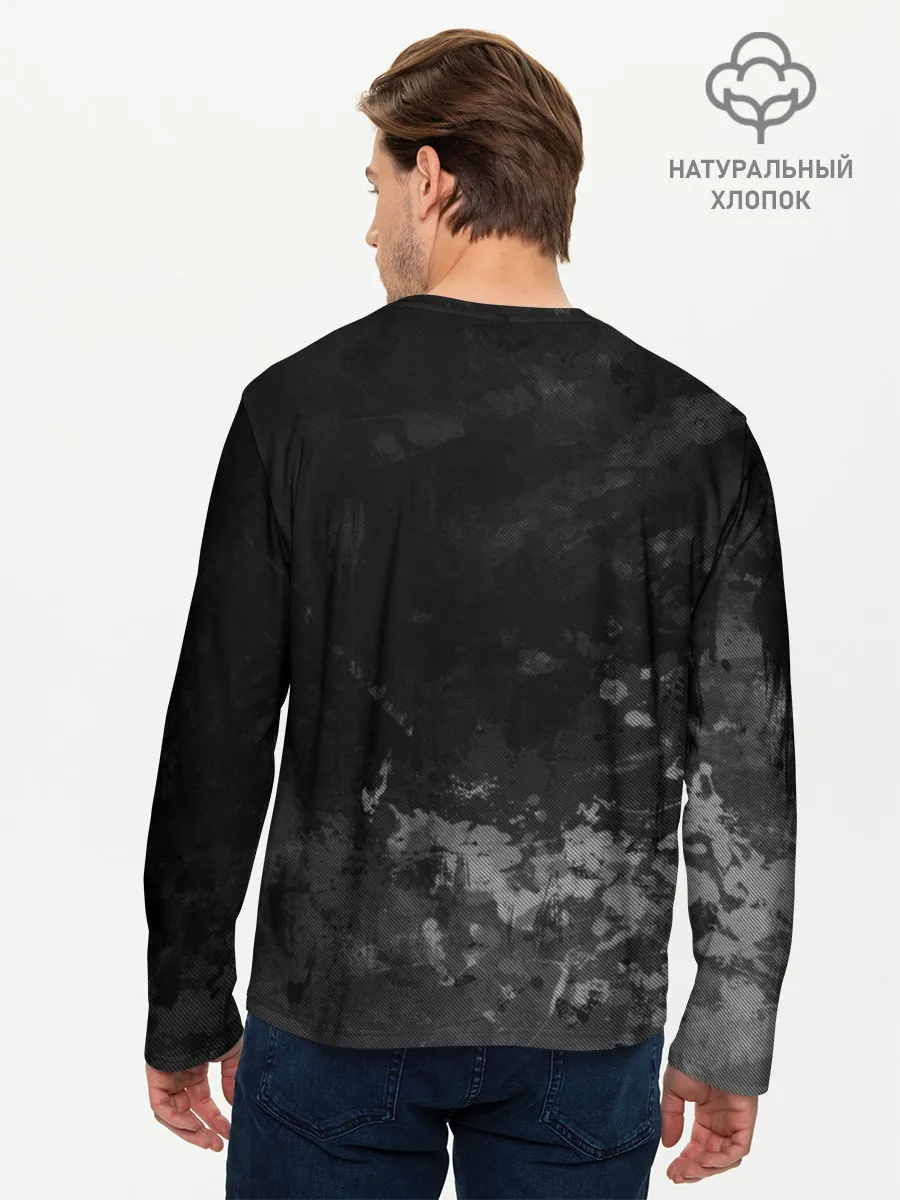 Мужской лонгслив базовый / Chevrolet, gray