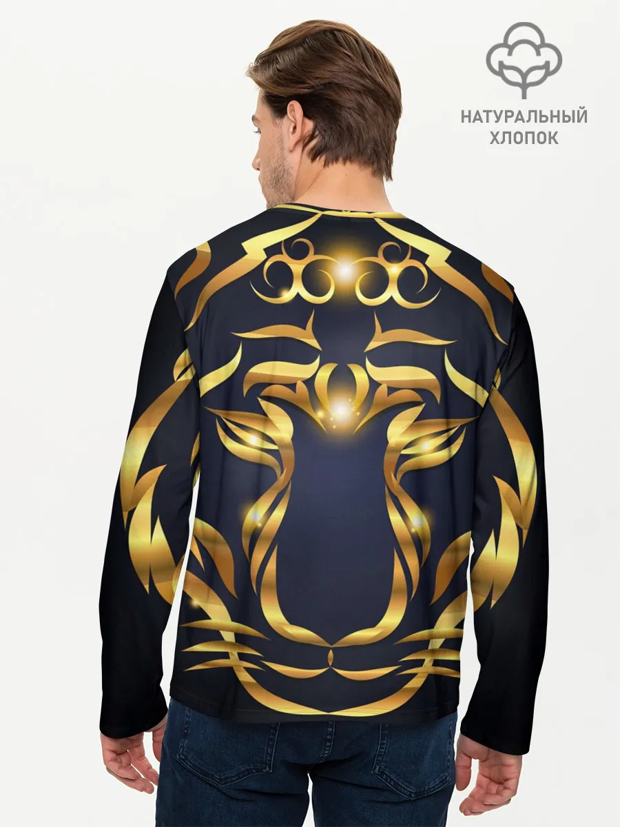 Мужской лонгслив базовый / Золотой символ года Тигр