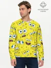 Мужской лонгслив базовый / Губка Боб / SpongeBob pattern