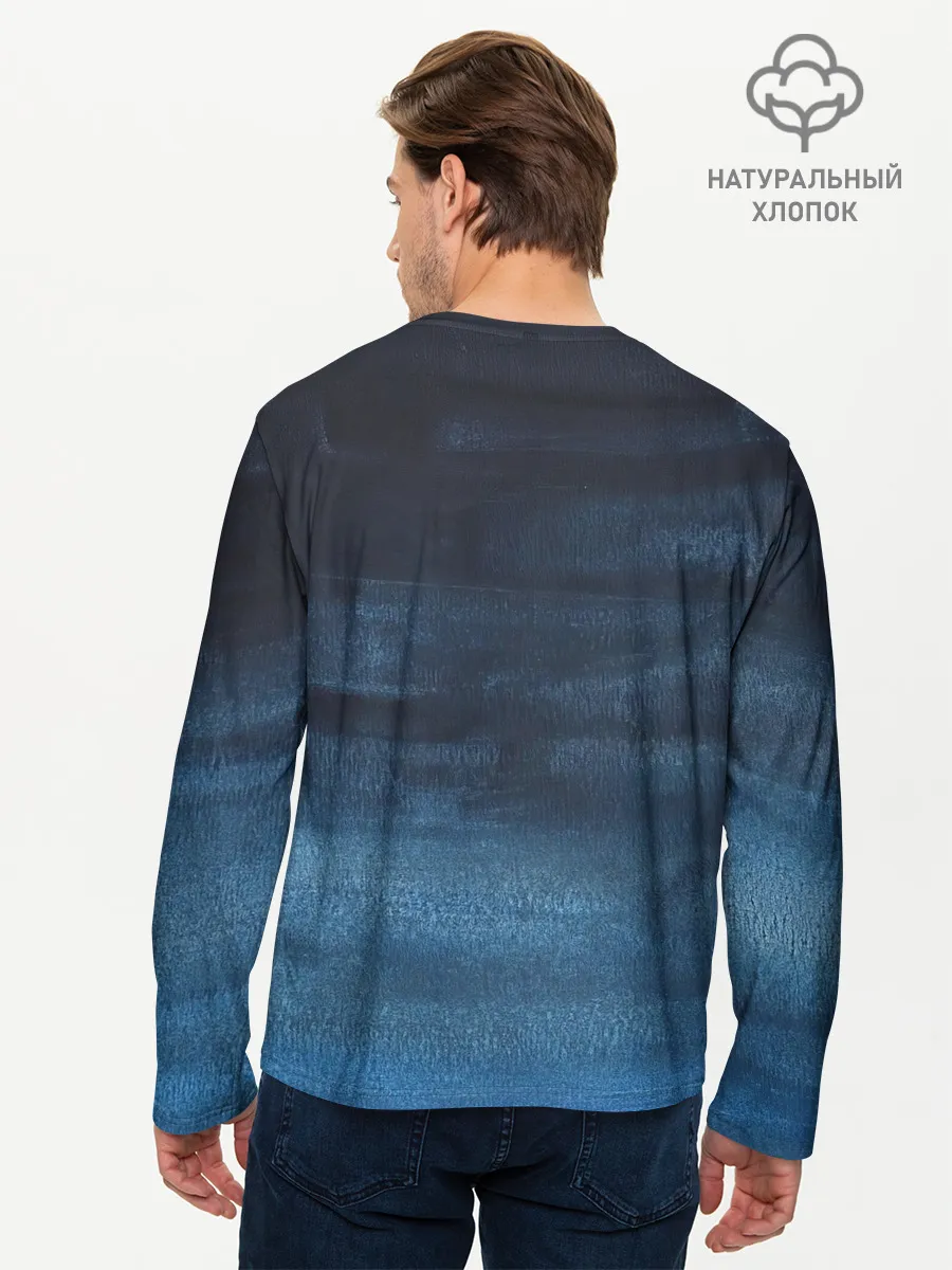 Мужской лонгслив базовый / Темнота глубины