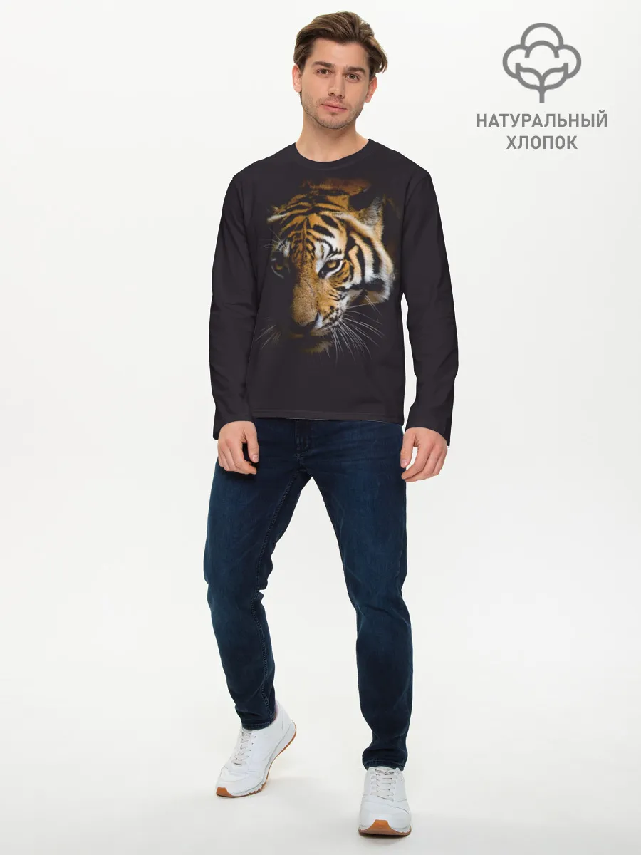 Мужской лонгслив базовый / Год тигра. Голова
