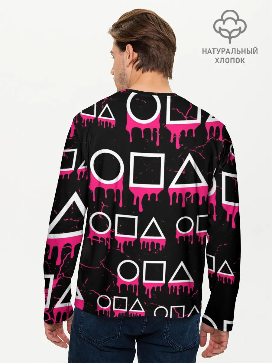 Мужской лонгслив базовый / ИГРА В КАЛЬМАРА / КУКЛА