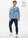 Мужской лонгслив базовый / Джинсовые мазки