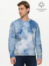 Мужской лонгслив базовый / Небесные мазки