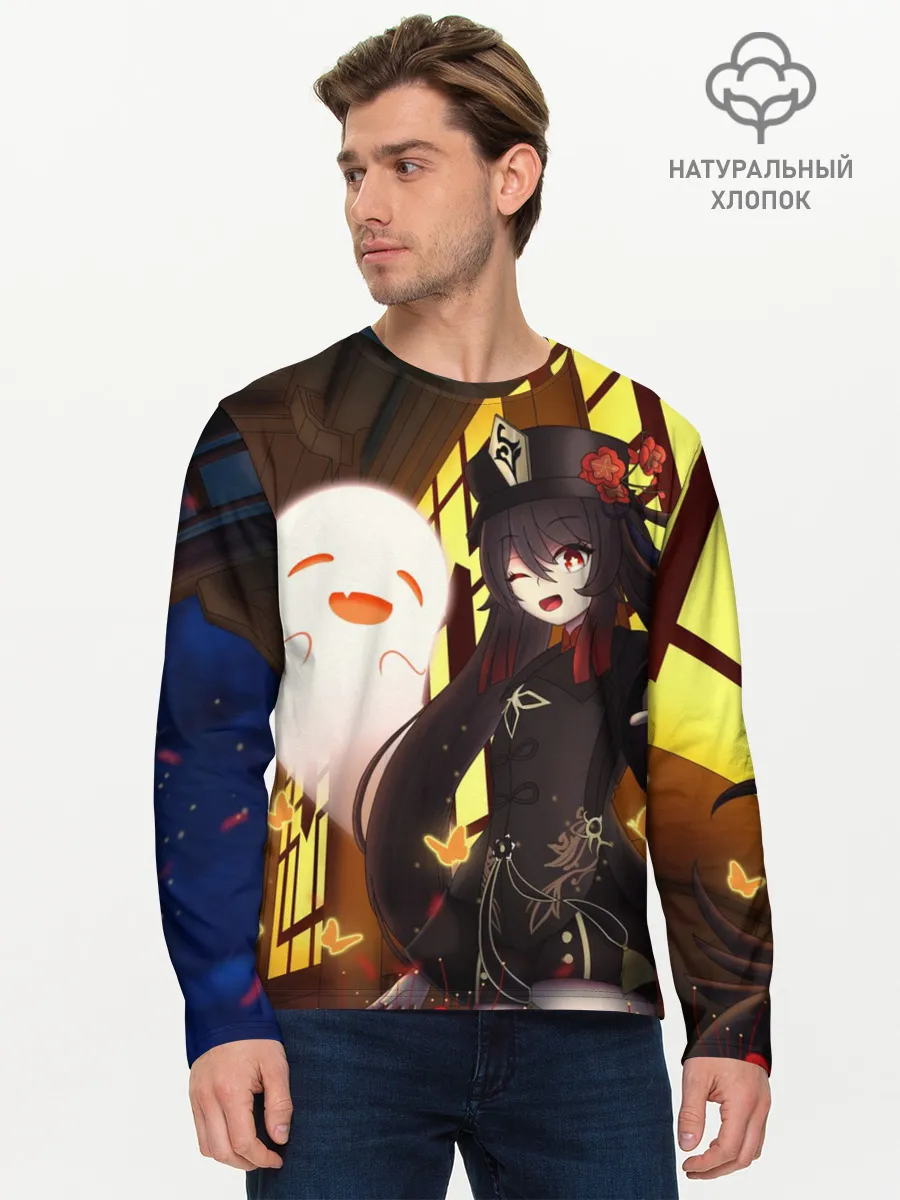 Мужской лонгслив базовый / Ху Тао | Genshin Impact