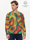Мужской лонгслив базовый / 3D узор Color