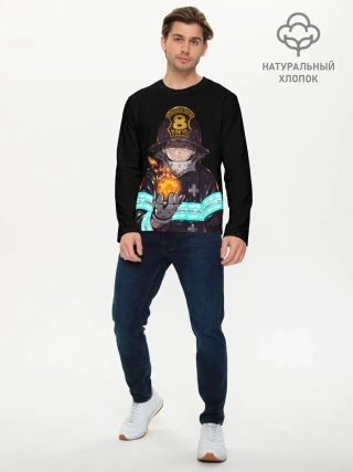 Мужской лонгслив базовый / Кусакабэ Синра Пламенная бригада
