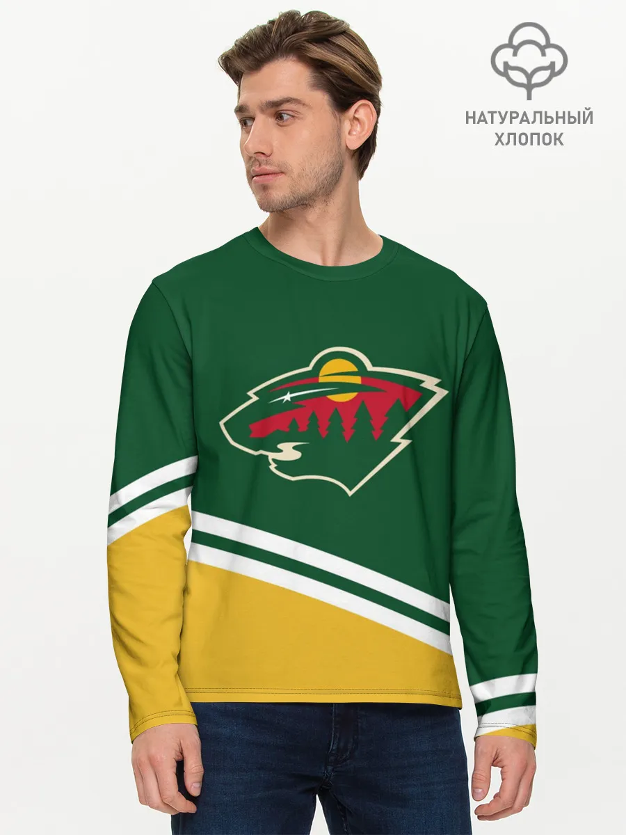 Мужской лонгслив базовый / Minnesota Wild NHL