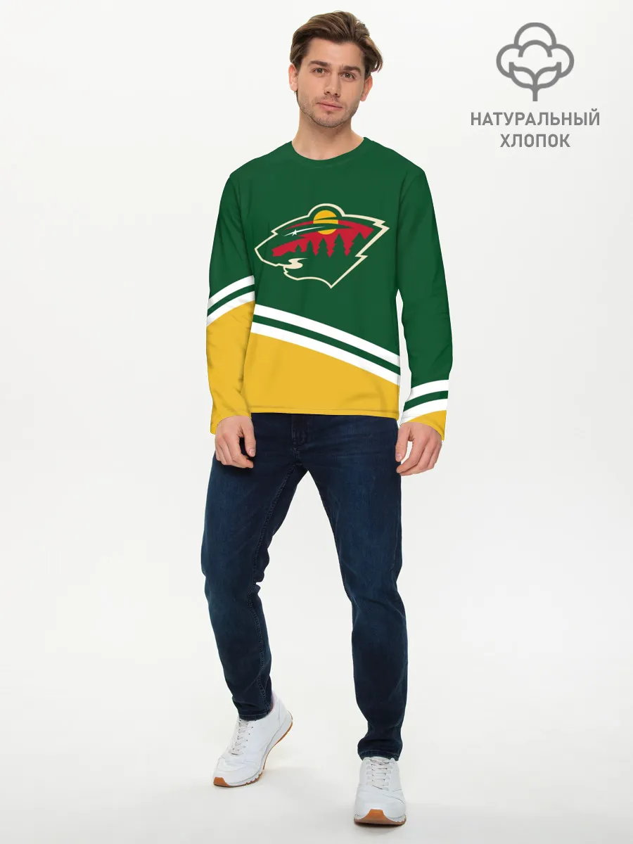 Мужской лонгслив базовый / Minnesota Wild NHL