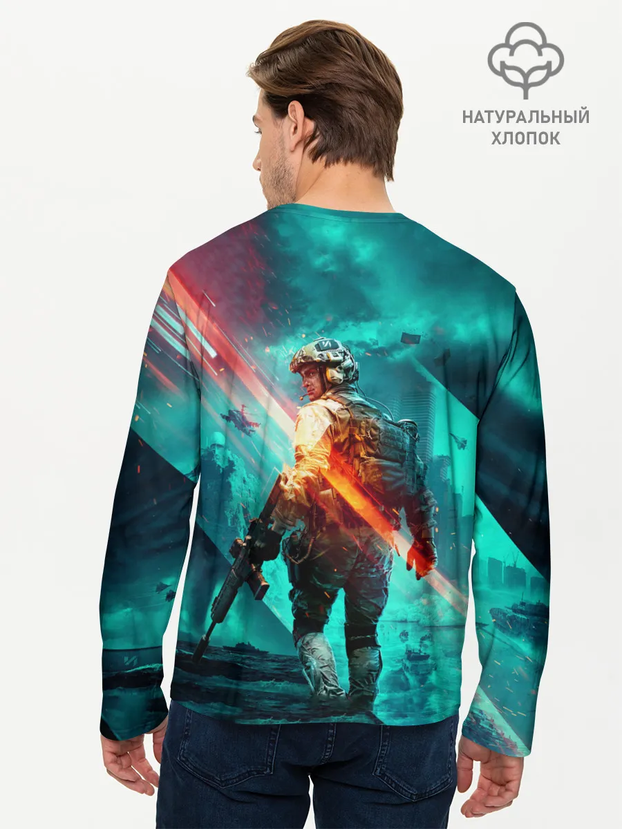 Мужской лонгслив базовый / Battlefield 2042 игровой арт