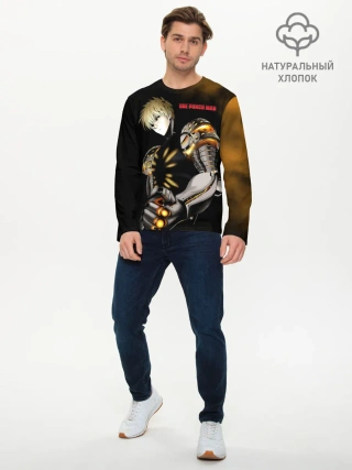 Мужской лонгслив базовый / Стальной Генос One Punch-Man