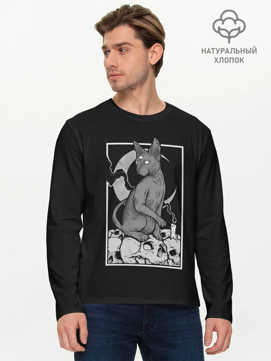 Мужской лонгслив базовый / Трехглазый Сфинкс