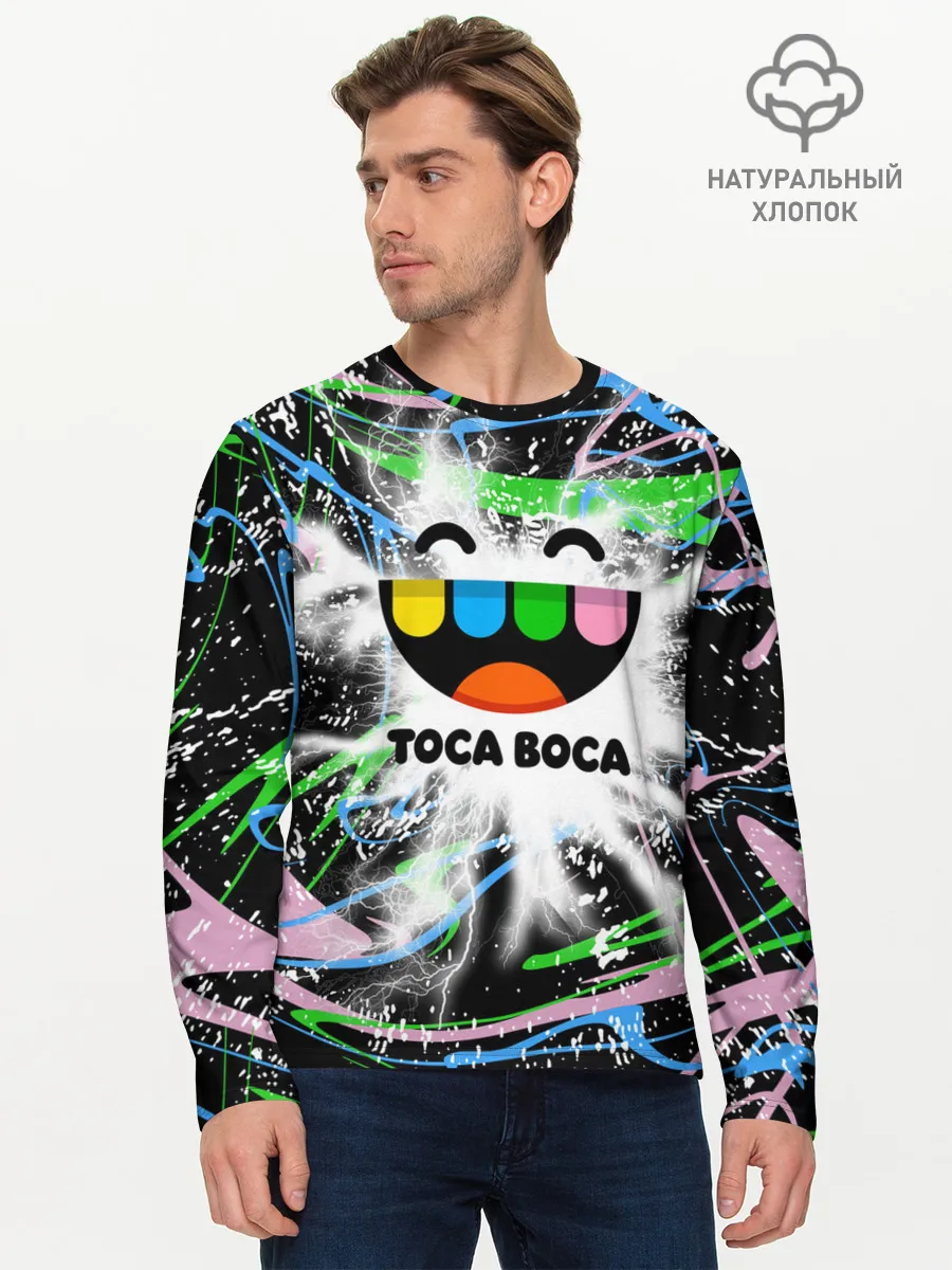 Мужской лонгслив базовый / Toca Boca: Весельчак.