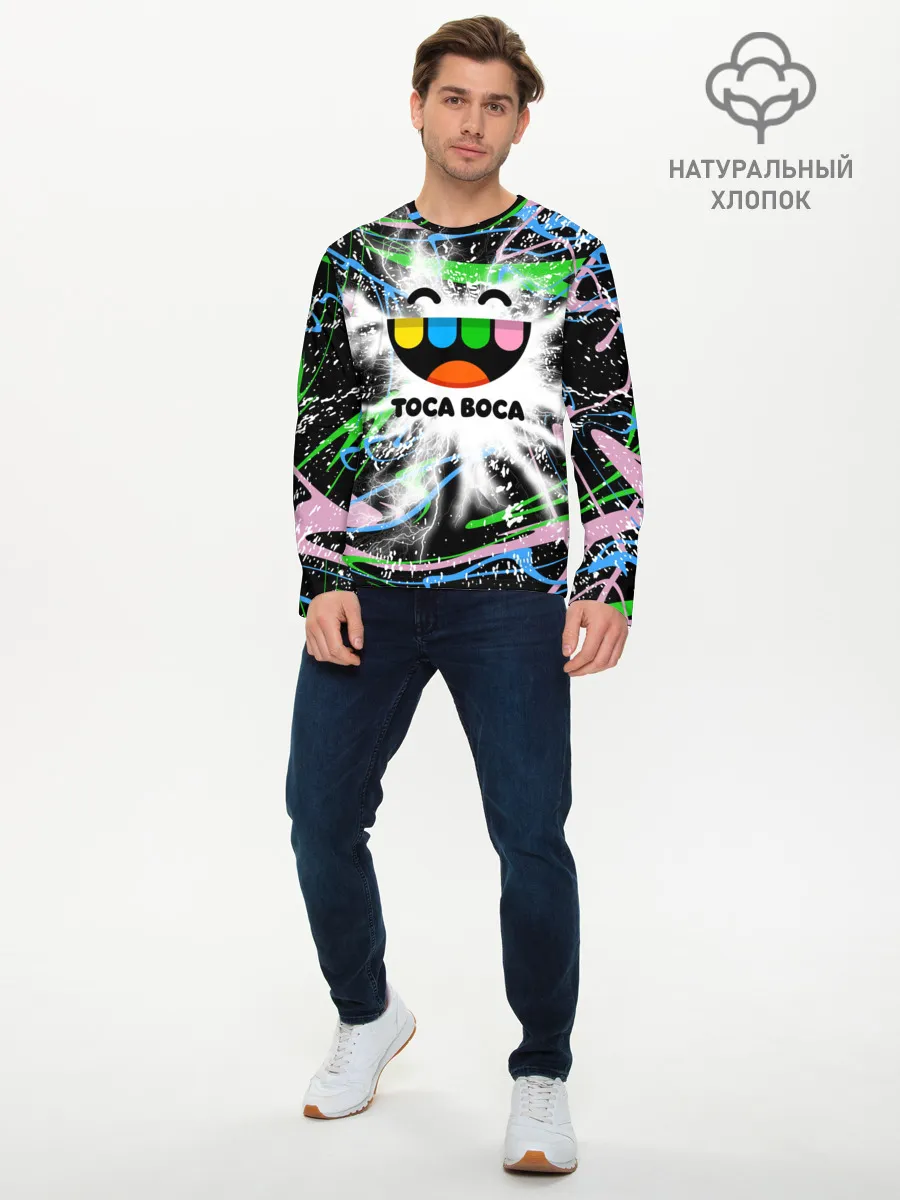 Мужской лонгслив базовый / Toca Boca: Весельчак.