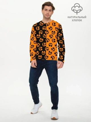Мужской лонгслив базовый / УЛЫБКА ТЫКВЫ / ХЕЛЛОУИН