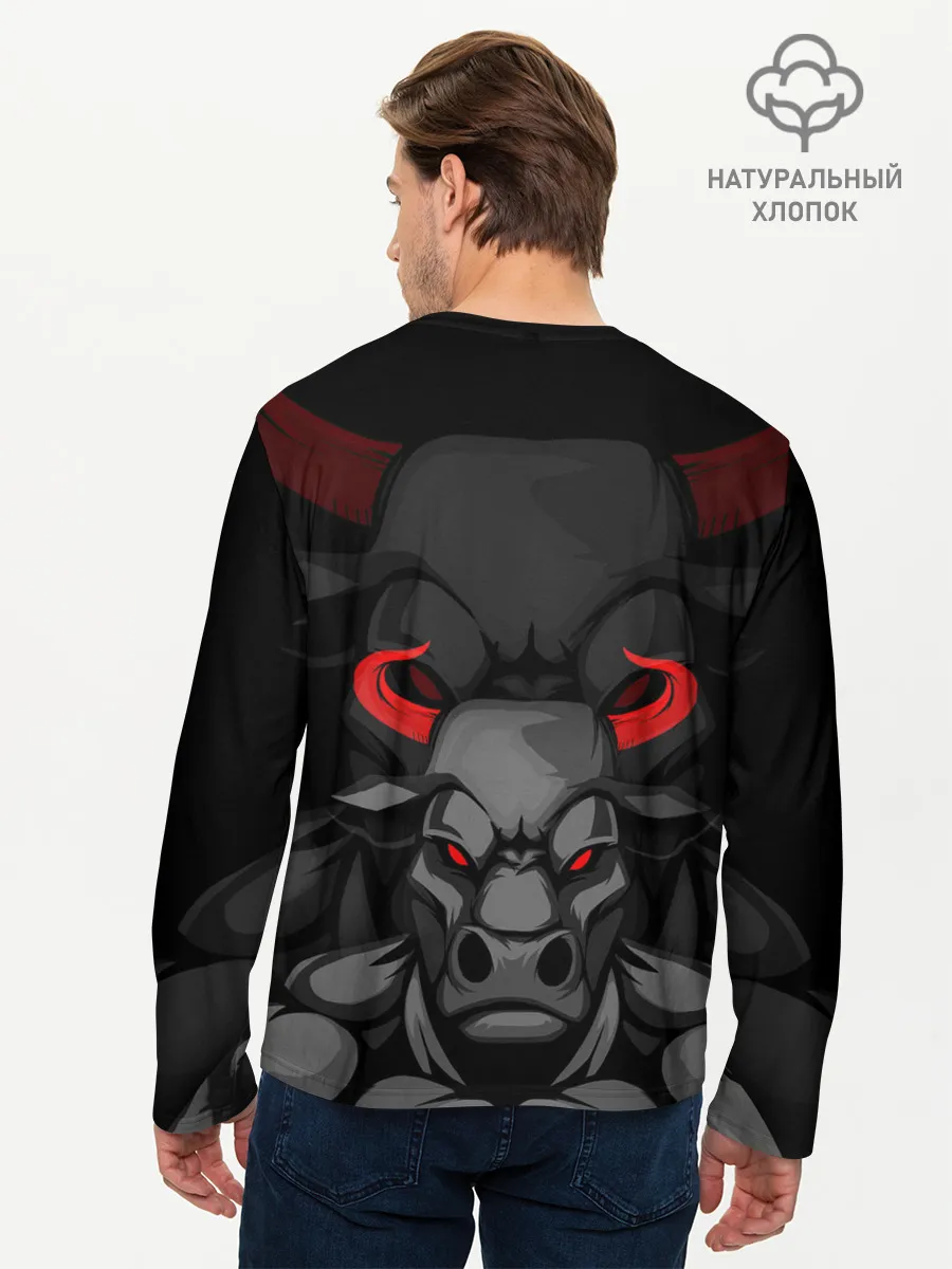 Мужской лонгслив базовый / CHICAGO BULLS ЯРОСТНЫЙ БЫК
