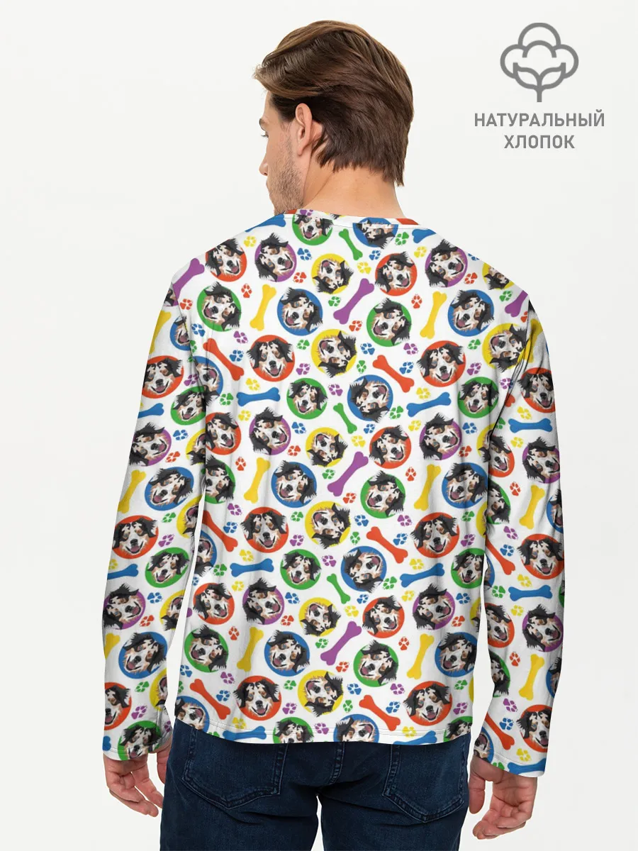 Мужской лонгслив базовый / Австралийская Овчарка