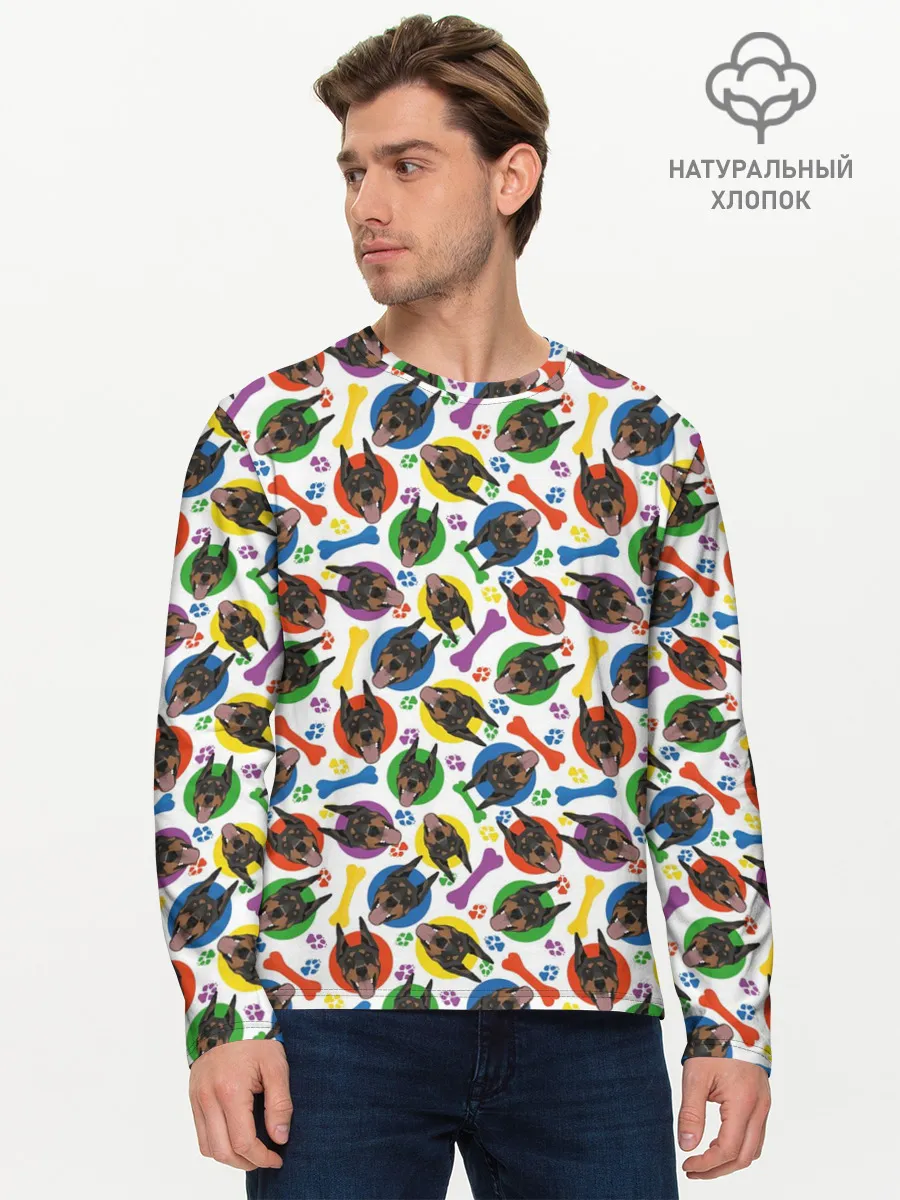 Мужской лонгслив базовый / Доберман