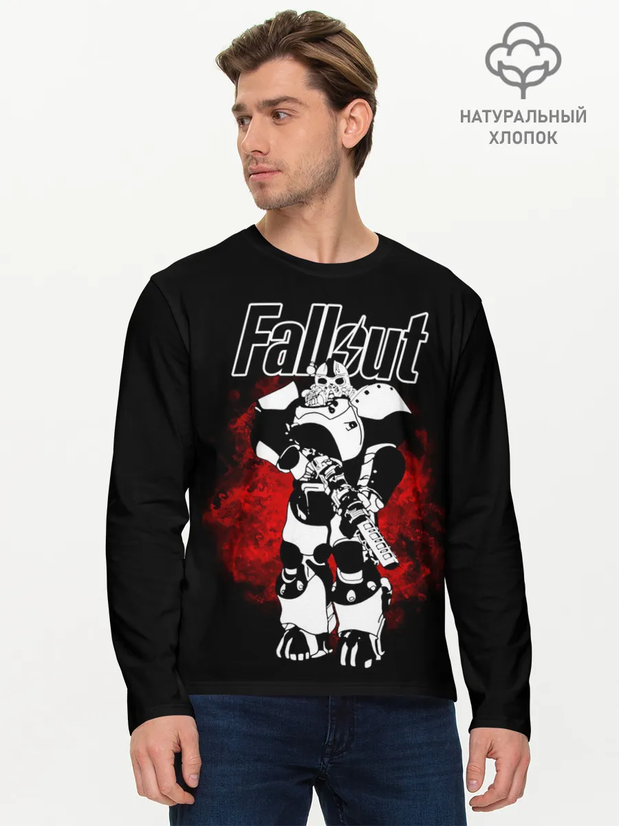 Мужской лонгслив базовый / Fallout / Фоллаут, в доспехах