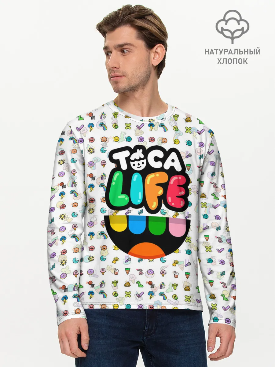 Мужской лонгслив базовый / Toca Boca | Тока Бока | Паттерн