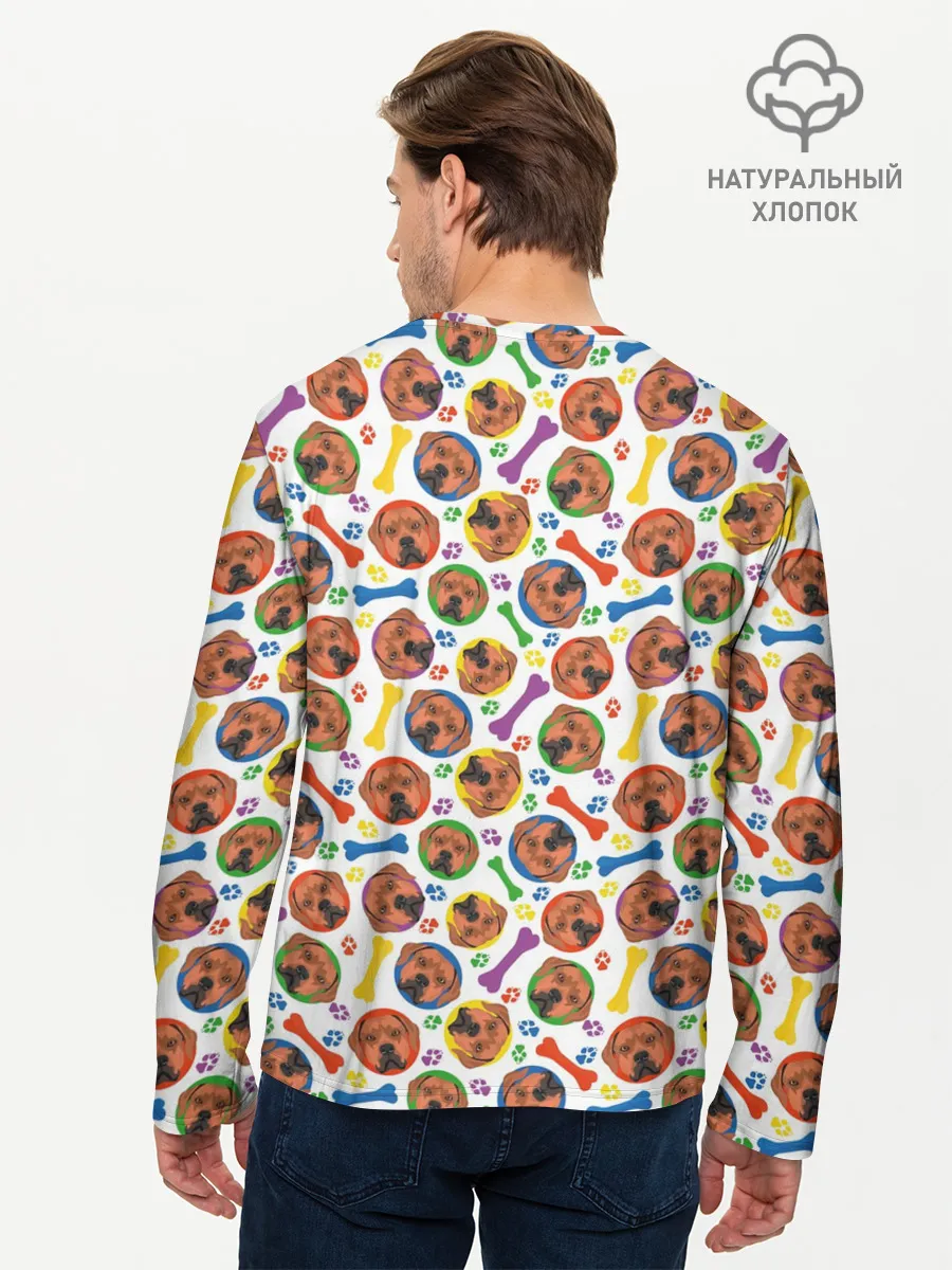 Мужской лонгслив базовый / Родезийский Риджбек