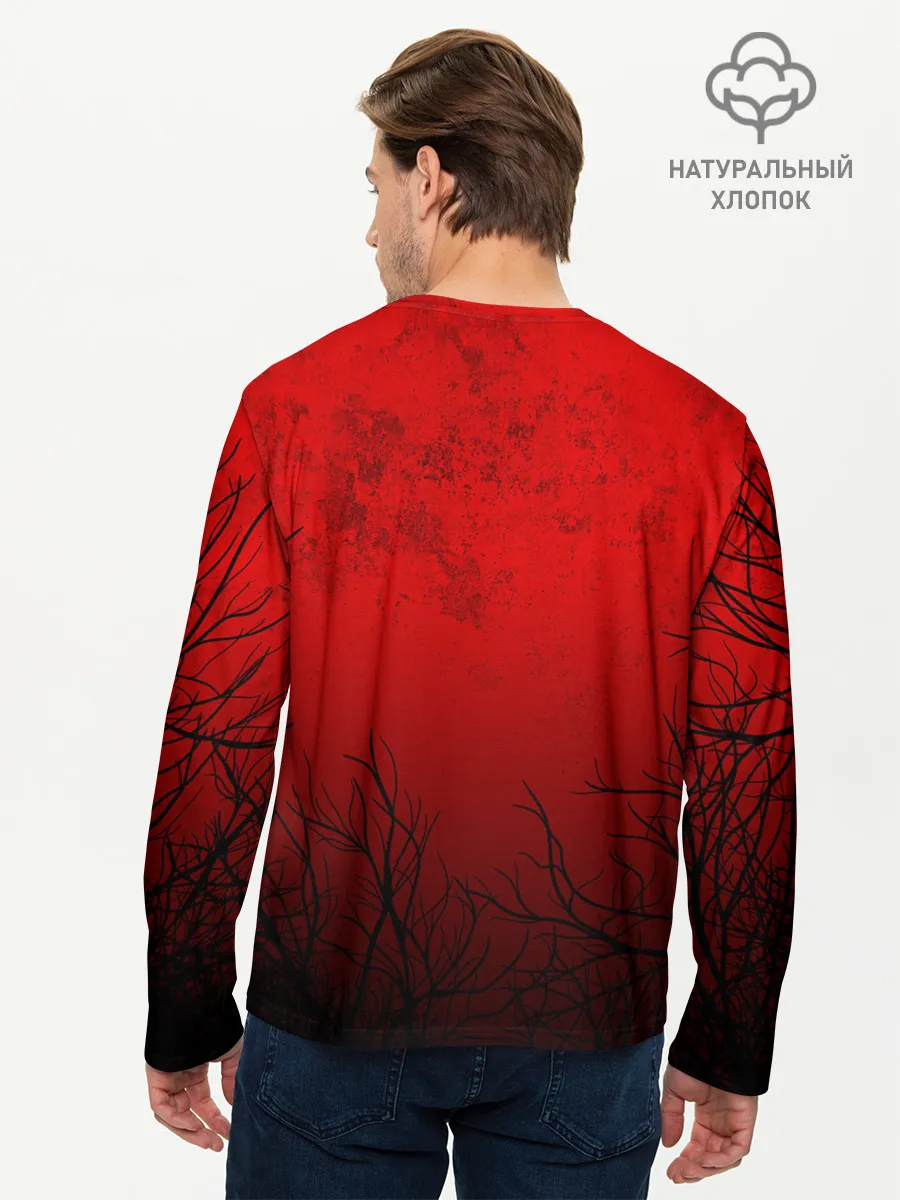 Мужской лонгслив базовый / СИРЕНОГОЛОВЫЙ В ТЁМНОМ ЛЕСУ