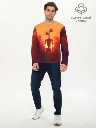 Мужской лонгслив базовый / СИРЕНОГОЛОВЫЙ НА ЗАКАТЕ