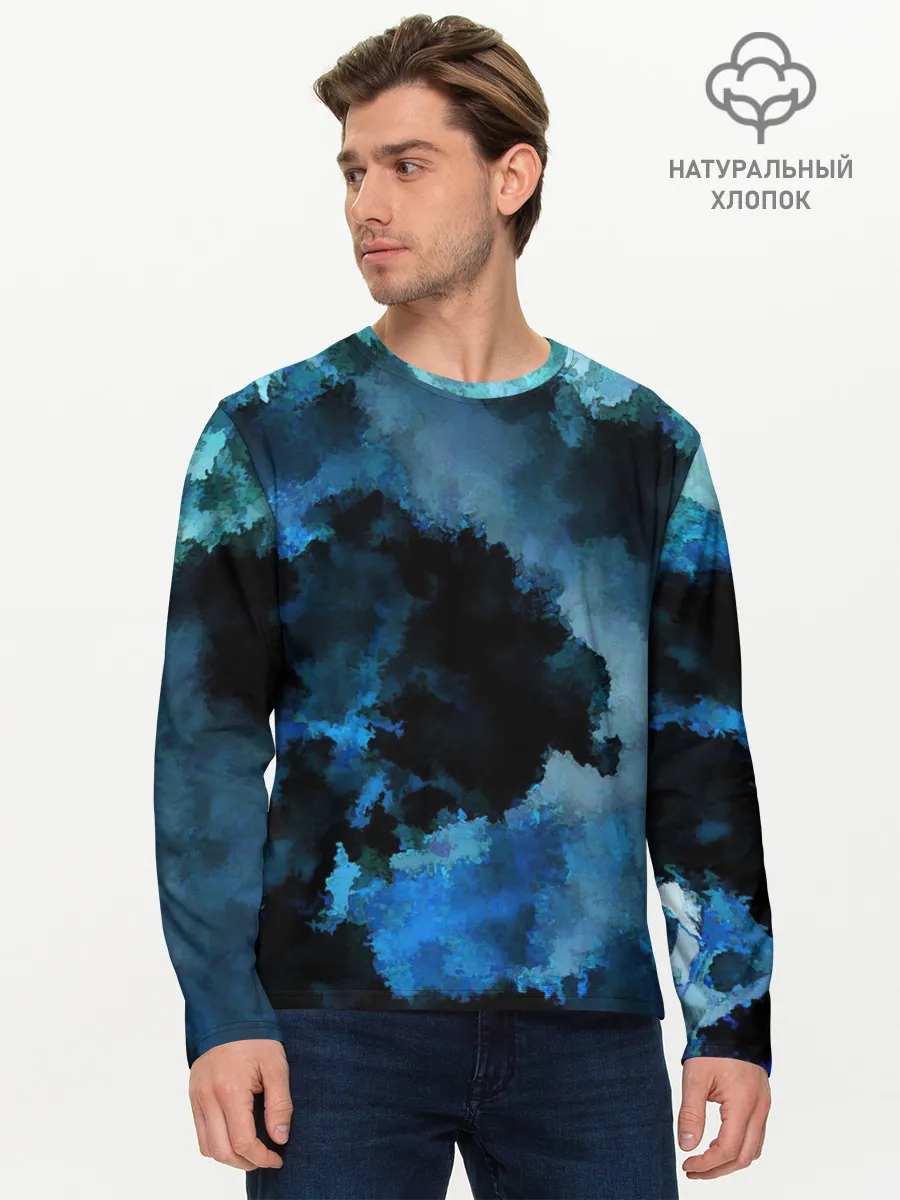 Мужской лонгслив базовый / Взрыв на глубине
