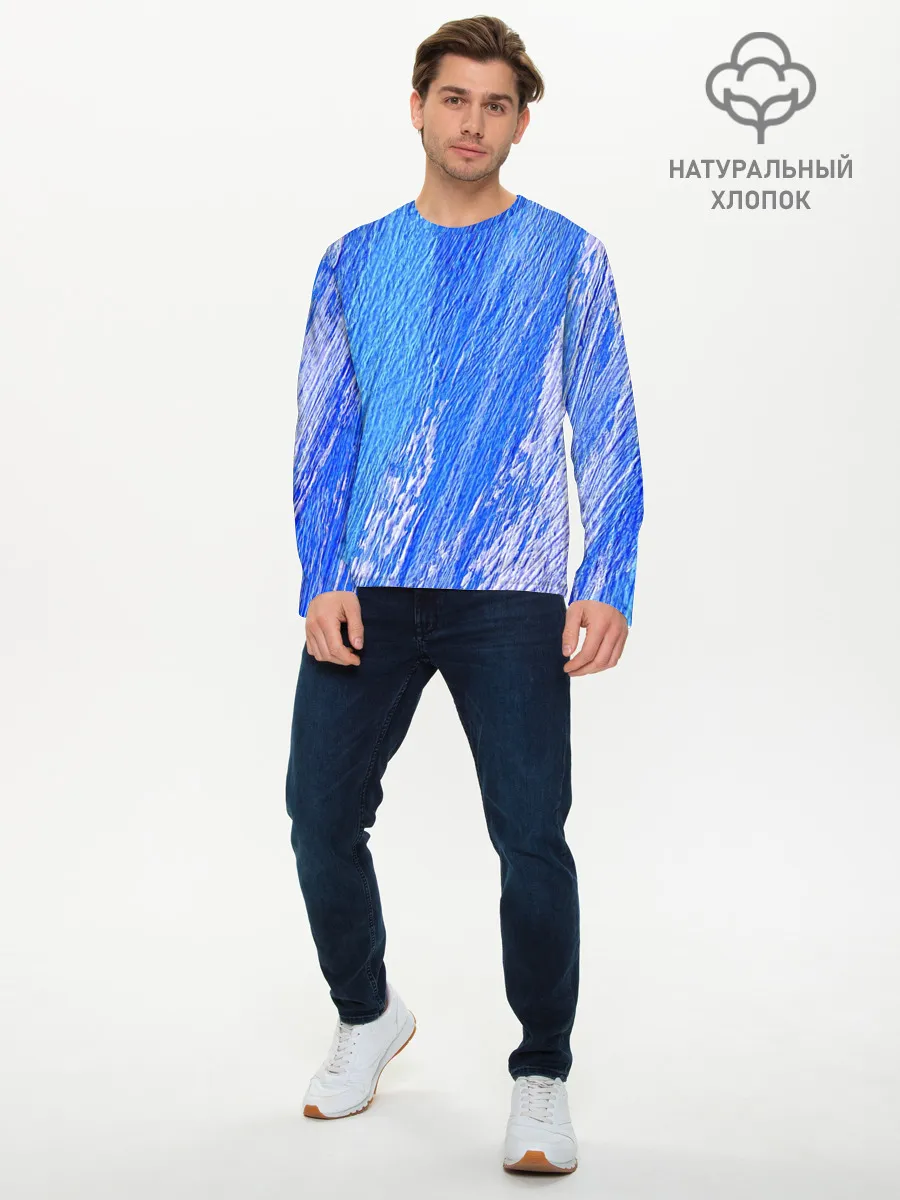 Мужской лонгслив базовый / Крупные мазки