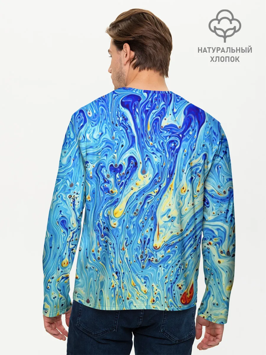 Мужской лонгслив базовый / Сползающие краски