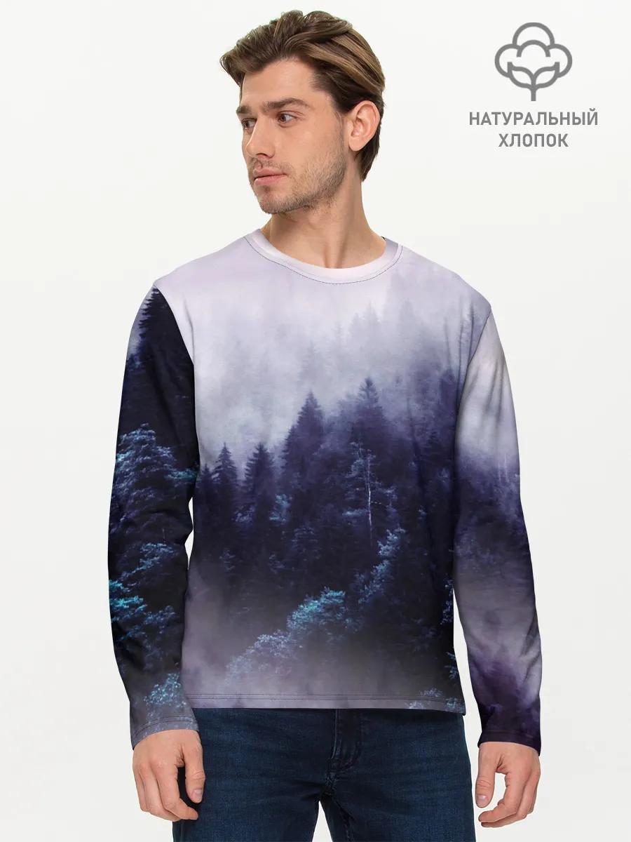 Мужской лонгслив базовый / ЛЕСНОЙ ТУМАН