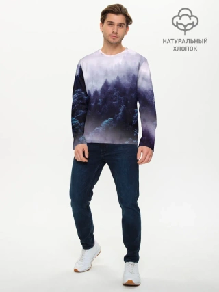 Мужской лонгслив базовый / ЛЕСНОЙ ТУМАН