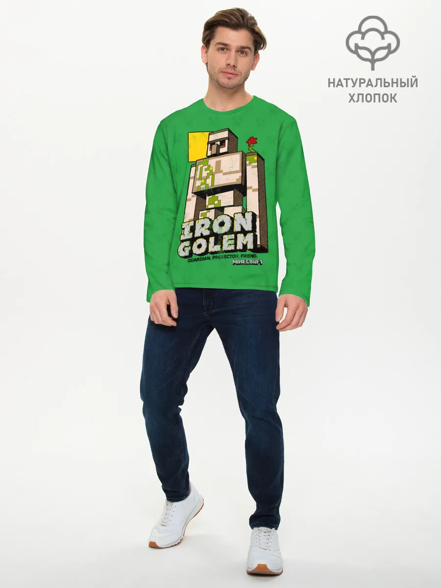 Мужской лонгслив базовый / Железный Голем - Minecraft
