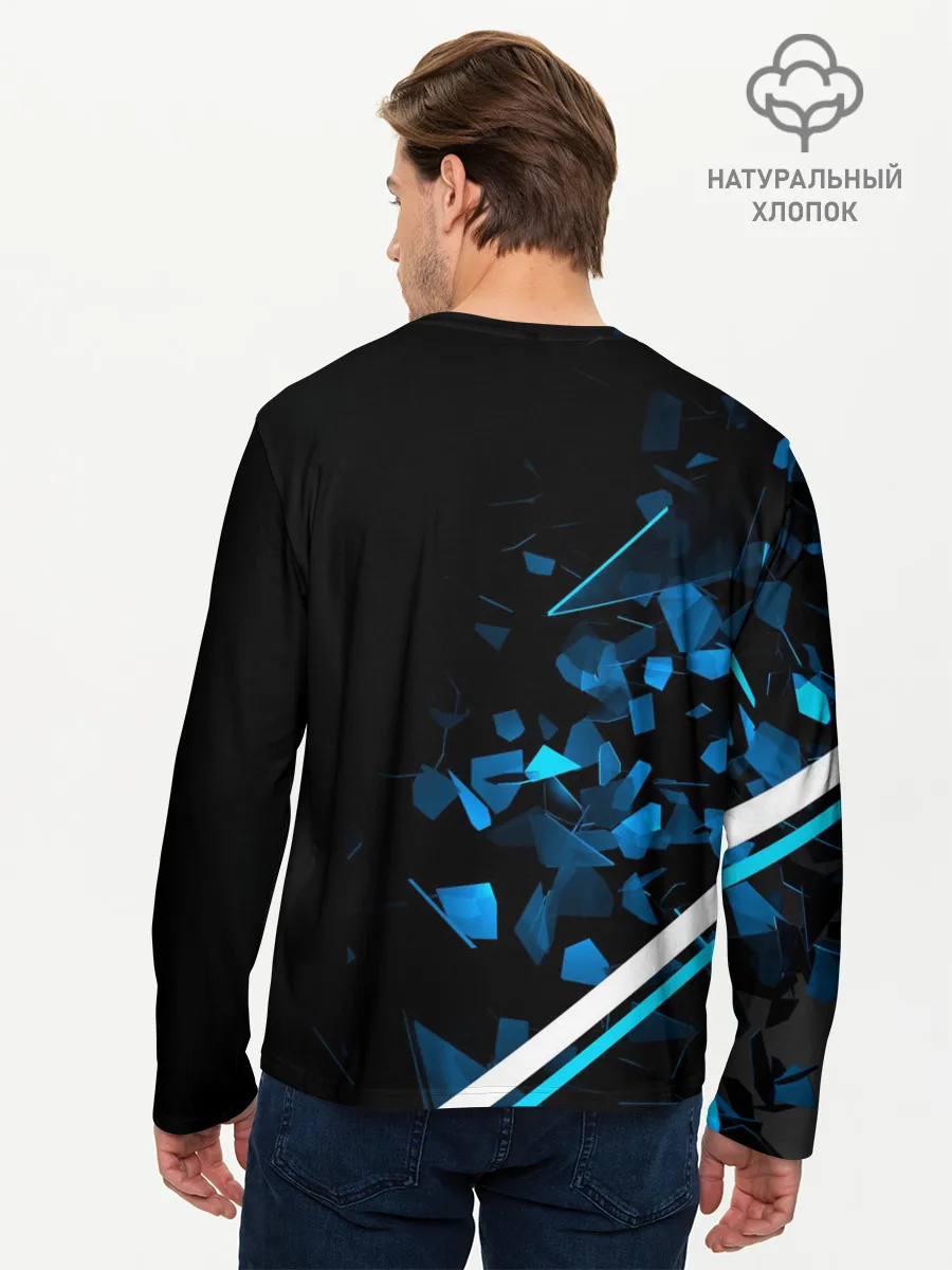 Мужской лонгслив базовый / Mercedes AMG | Осколки стекла