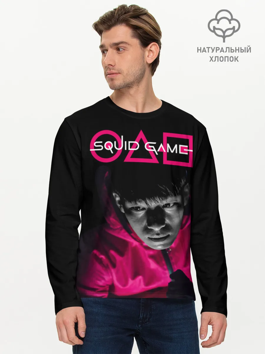 Мужской лонгслив базовый / Squid game: police officer