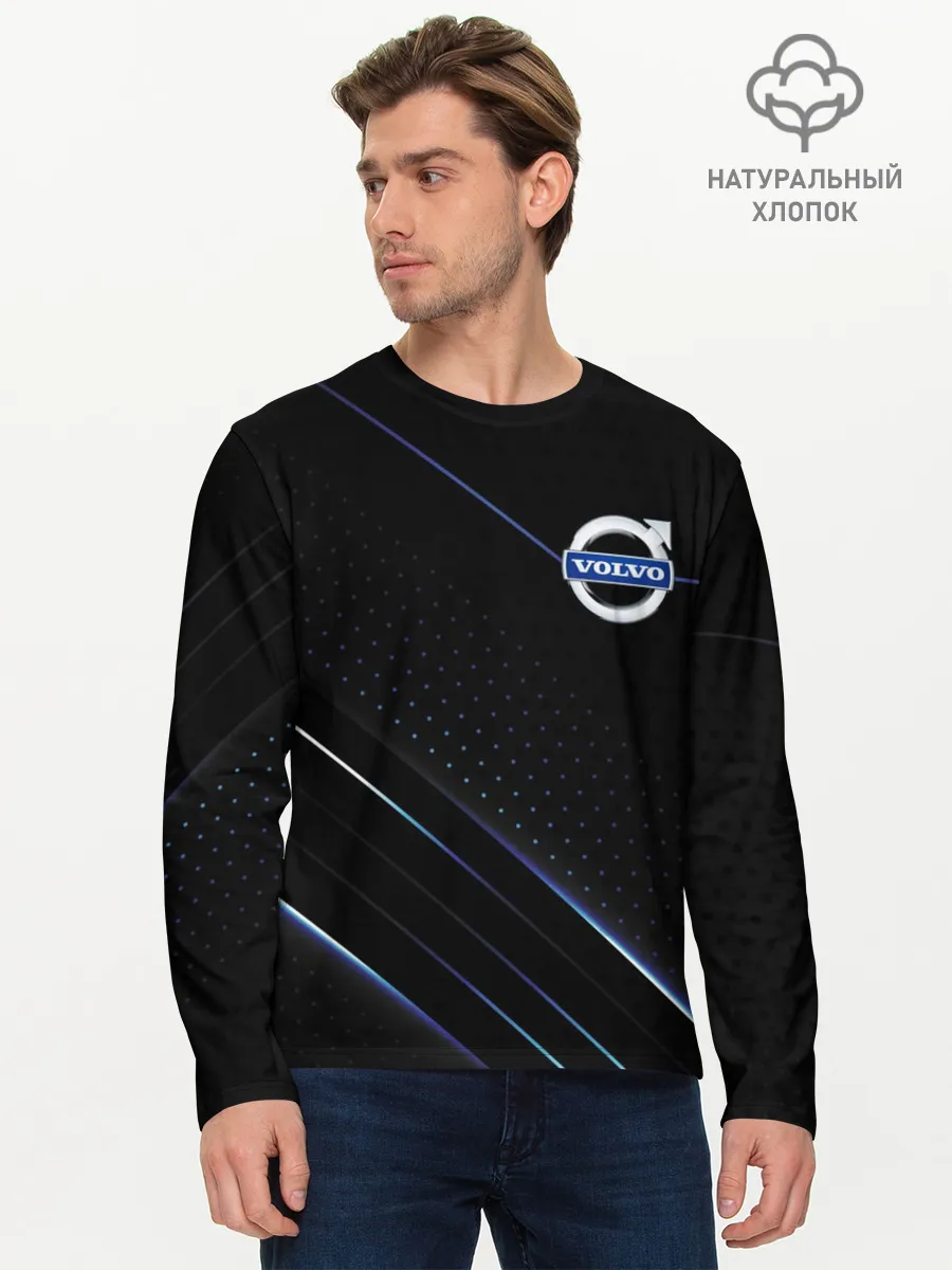 Мужской лонгслив базовый / Volvo, полоски