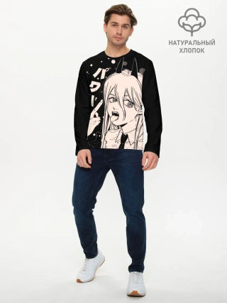 Мужской лонгслив базовый / Пауэр, Человек-бензопила