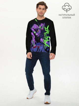 Мужской лонгслив базовый / Евангелион - EVA 01