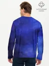 Мужской лонгслив базовый / Синее размытие