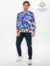 Мужской лонгслив базовый / SONIC СИНИЙ ЁЖ СОНИК