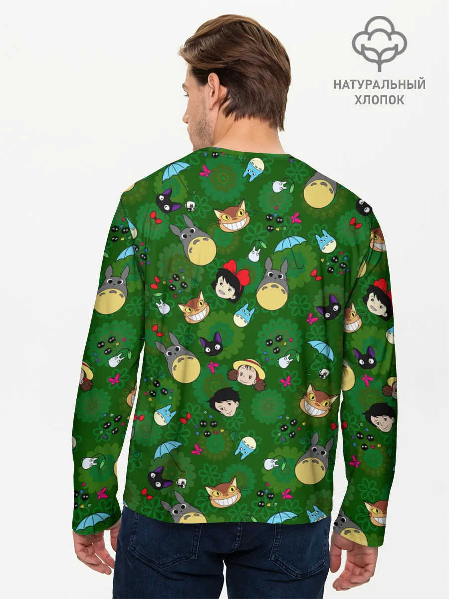 Мужской лонгслив базовый / Totoro&Kiki ALLSTARS