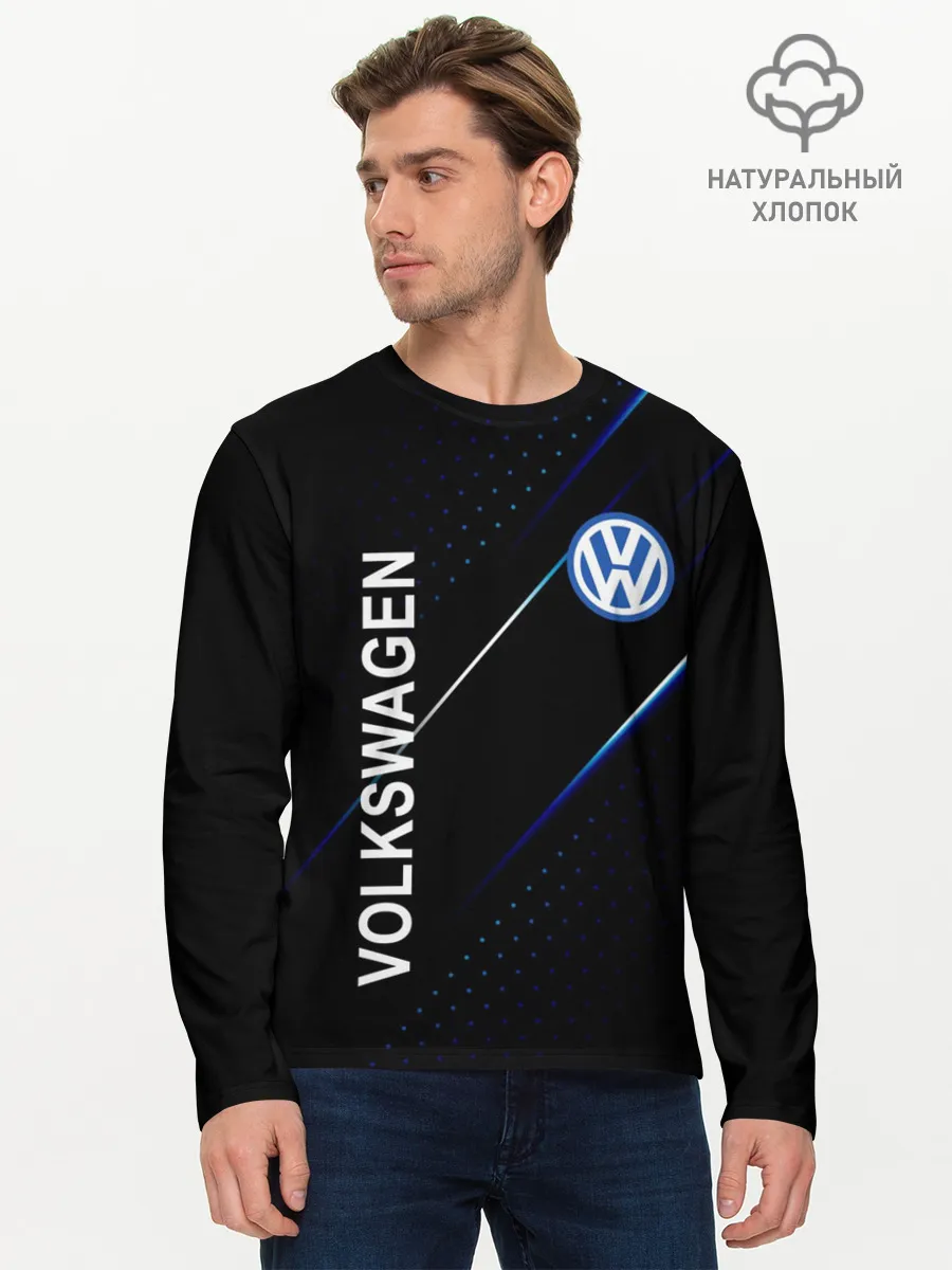 Мужской лонгслив базовый / Volkswagen, sport style